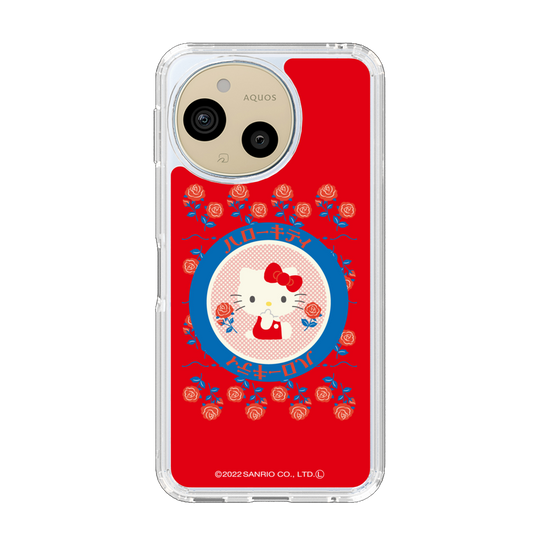 スリムプロテクションケース［ ハローキティ - KT - 昭和レトロ - 丸 - 赤 ］