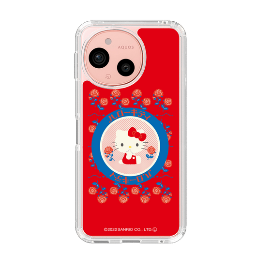 スリムプロテクションケース［ ハローキティ - KT - 昭和レトロ - 丸 - 赤 ］