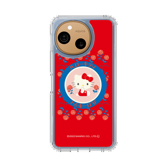 スリムプロテクションケース［ ハローキティ - KT - 昭和レトロ - 丸 - 赤 ］