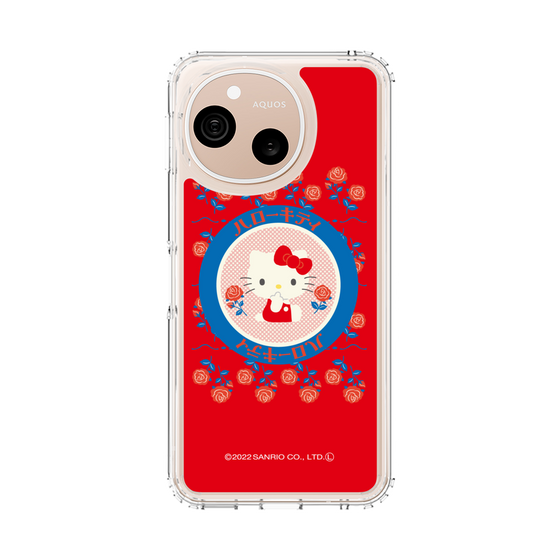 スリムプロテクションケース［ ハローキティ - KT - 昭和レトロ - 丸 - 赤 ］