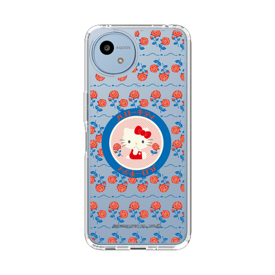 スリムプロテクションケース［ ハローキティ - KT - 昭和レトロ - 丸 - クリア ］