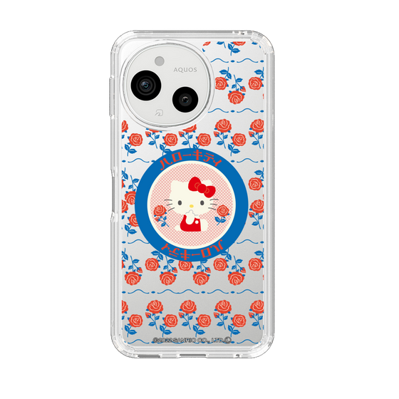 スリムプロテクションケース［ ハローキティ - KT - 昭和レトロ - 丸 - クリア ］