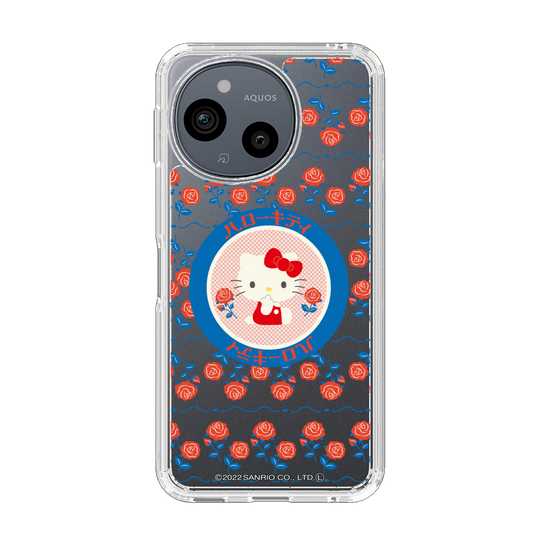 スリムプロテクションケース［ ハローキティ - KT - 昭和レトロ - 丸 - クリア ］