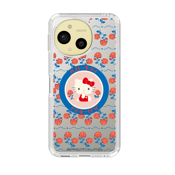 スリムプロテクションケース［ ハローキティ - KT - 昭和レトロ - 丸 - クリア ］