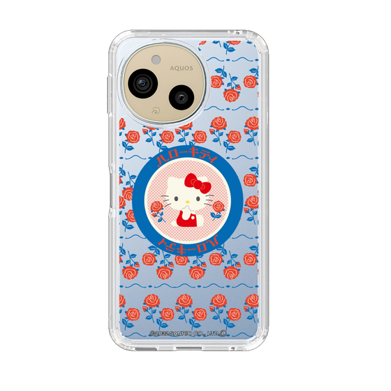 スリムプロテクションケース［ ハローキティ - KT - 昭和レトロ - 丸 - クリア ］