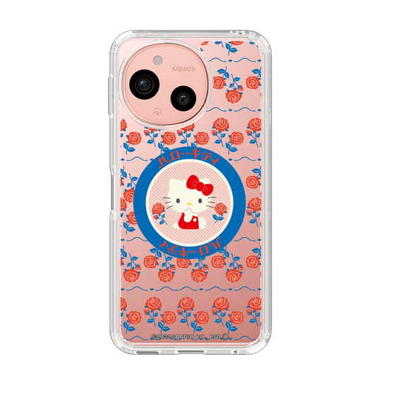 スリムプロテクションケース［ ハローキティ - KT - 昭和レトロ - 丸 - クリア ］