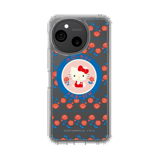 スリムプロテクションケース［ ハローキティ - KT - 昭和レトロ - 丸 - クリア ］