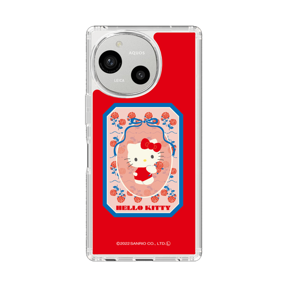 スリムプロテクションケース［ ハローキティ - KT - 昭和レトロ - 四角 - 赤 ］