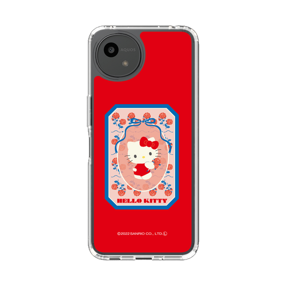 スリムプロテクションケース［ ハローキティ - KT - 昭和レトロ - 四角 - 赤 ］