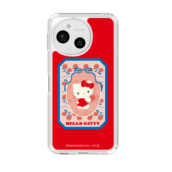 スリムプロテクションケース［ ハローキティ - KT - 昭和レトロ - 四角 - 赤 ］