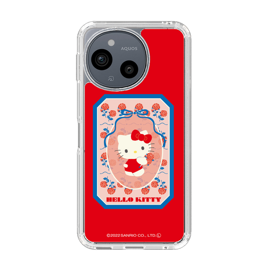 スリムプロテクションケース［ ハローキティ - KT - 昭和レトロ - 四角 - 赤 ］
