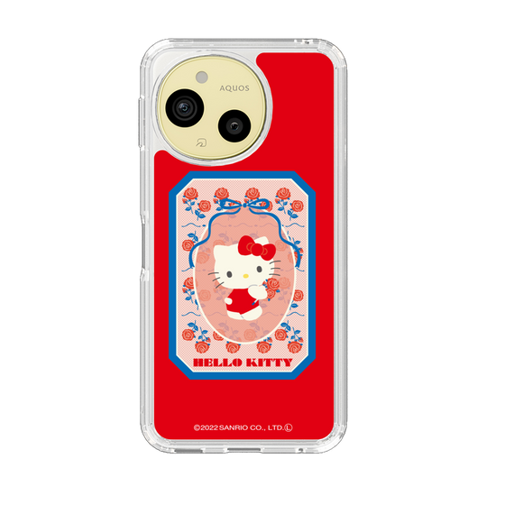 スリムプロテクションケース［ ハローキティ - KT - 昭和レトロ - 四角 - 赤 ］