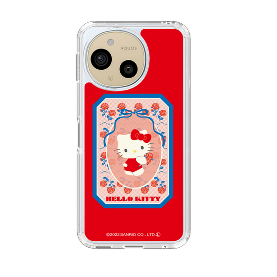スリムプロテクションケース［ ハローキティ - KT - 昭和レトロ - 四角 - 赤 ］