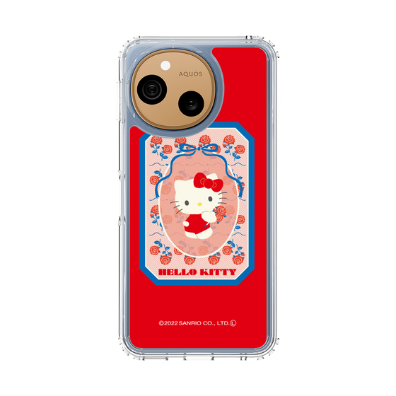 スリムプロテクションケース［ ハローキティ - KT - 昭和レトロ - 四角 - 赤 ］