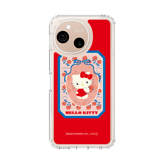 スリムプロテクションケース［ ハローキティ - KT - 昭和レトロ - 四角 - 赤 ］