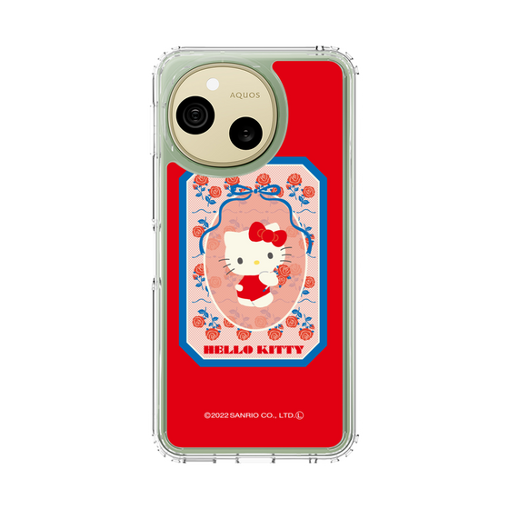 スリムプロテクションケース［ ハローキティ - KT - 昭和レトロ - 四角 - 赤 ］
