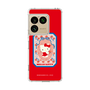 スリムプロテクションケース［ ハローキティ - KT - 昭和レトロ - 四角 - 赤 ］