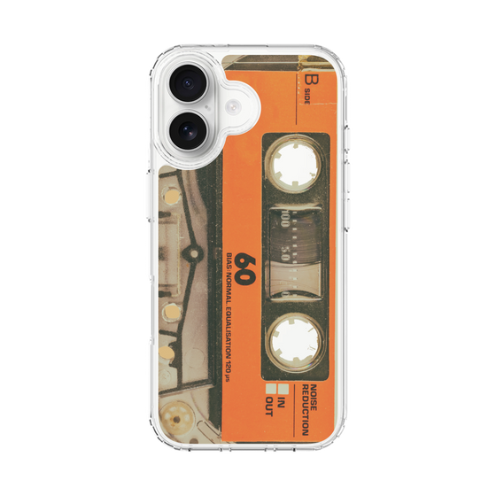 スリムプロテクションケース［ RETORO CASSETTE TAPE - Skeleton Orange ］