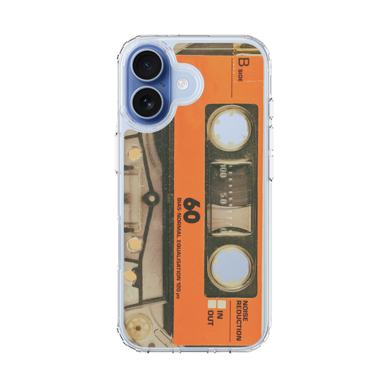 スリムプロテクションケース［ RETORO CASSETTE TAPE - Skeleton Orange ］
