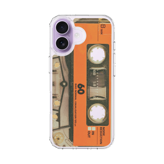 スリムプロテクションケース［ RETORO CASSETTE TAPE - Skeleton Orange ］