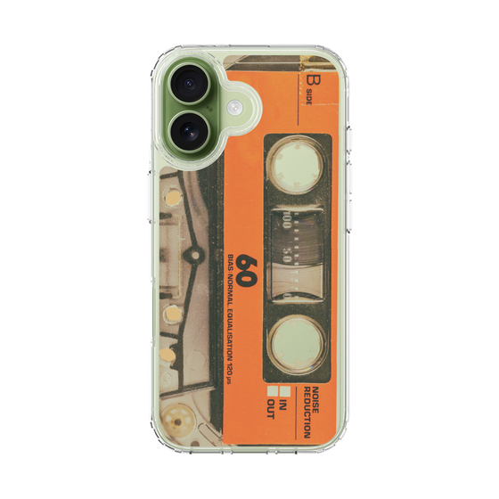 スリムプロテクションケース［ RETORO CASSETTE TAPE - Skeleton Orange ］