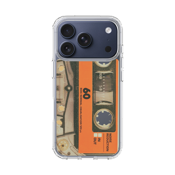 スリムプロテクションケース［ RETORO CASSETTE TAPE - Skeleton Orange ］