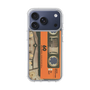 スリムプロテクションケース［ RETORO CASSETTE TAPE - Skeleton Orange ］