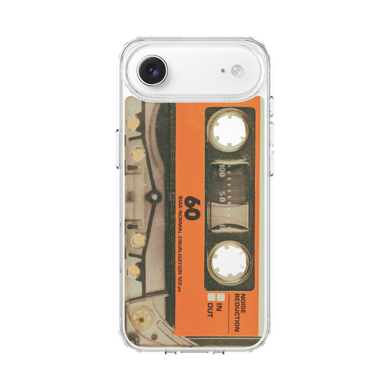 スリムプロテクションケース［ RETORO CASSETTE TAPE - Skeleton Orange ］