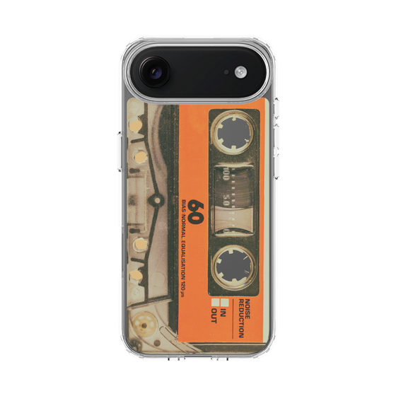 スリムプロテクションケース［ RETORO CASSETTE TAPE - Skeleton Orange ］