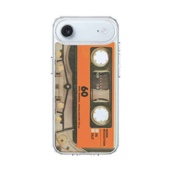 スリムプロテクションケース［ RETORO CASSETTE TAPE - Skeleton Orange ］