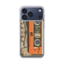 スリムプロテクションケース［ RETORO CASSETTE TAPE - Skeleton Orange ］