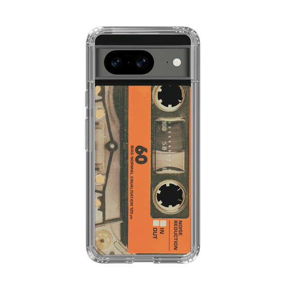 スリムプロテクションケース［ RETORO CASSETTE TAPE - Skeleton Orange ］