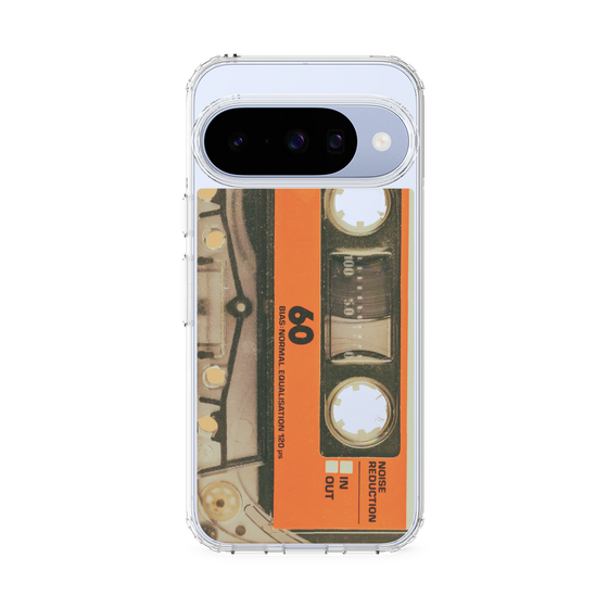 スリムプロテクションケース［ RETORO CASSETTE TAPE - Skeleton Orange ］