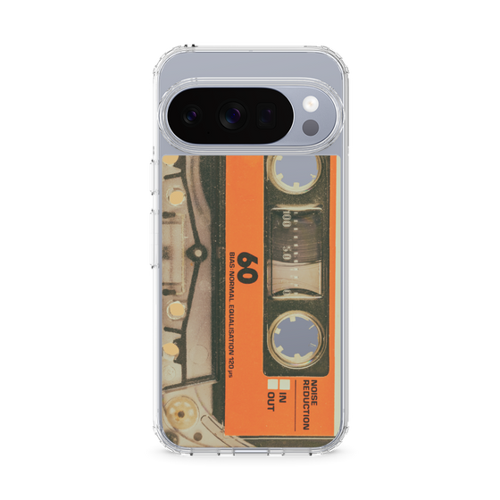 スリムプロテクションケース［ RETORO CASSETTE TAPE - Skeleton Orange ］