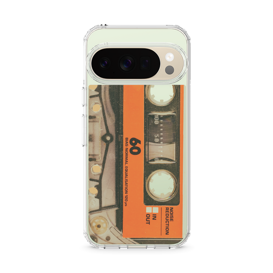 スリムプロテクションケース［ RETORO CASSETTE TAPE - Skeleton Orange ］