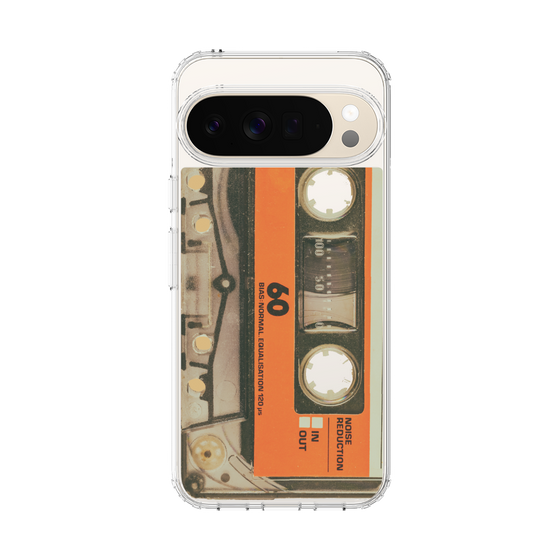 スリムプロテクションケース［ RETORO CASSETTE TAPE - Skeleton Orange ］
