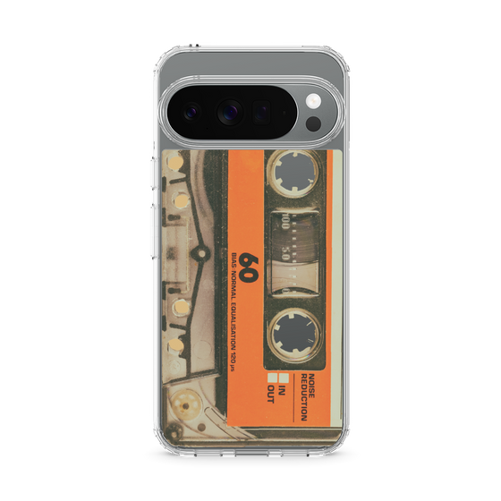スリムプロテクションケース［ RETORO CASSETTE TAPE - Skeleton Orange ］