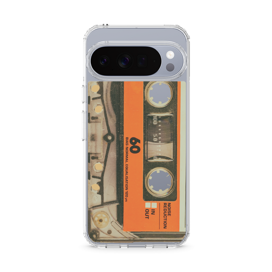 スリムプロテクションケース［ RETORO CASSETTE TAPE - Skeleton Orange ］