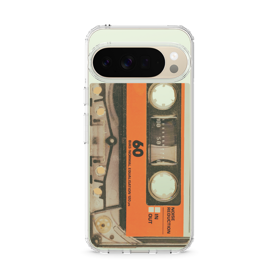 スリムプロテクションケース［ RETORO CASSETTE TAPE - Skeleton Orange ］