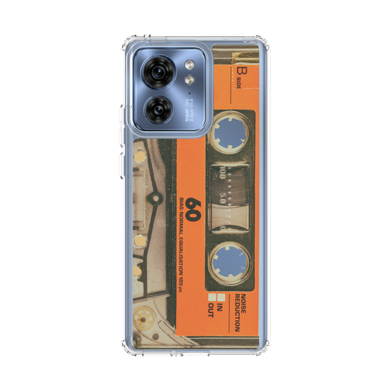 スリムプロテクションケース［ RETORO CASSETTE TAPE - Skeleton Orange ］