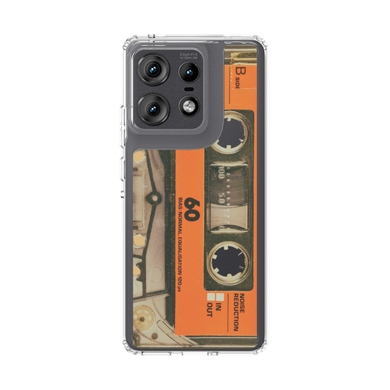 スリムプロテクションケース［ RETORO CASSETTE TAPE - Skeleton Orange ］