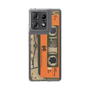 スリムプロテクションケース［ RETORO CASSETTE TAPE - Skeleton Orange ］