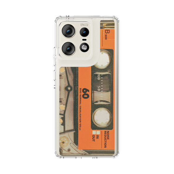 スリムプロテクションケース［ RETORO CASSETTE TAPE - Skeleton Orange ］