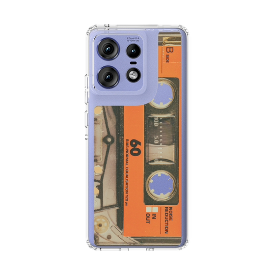 スリムプロテクションケース［ RETORO CASSETTE TAPE - Skeleton Orange ］