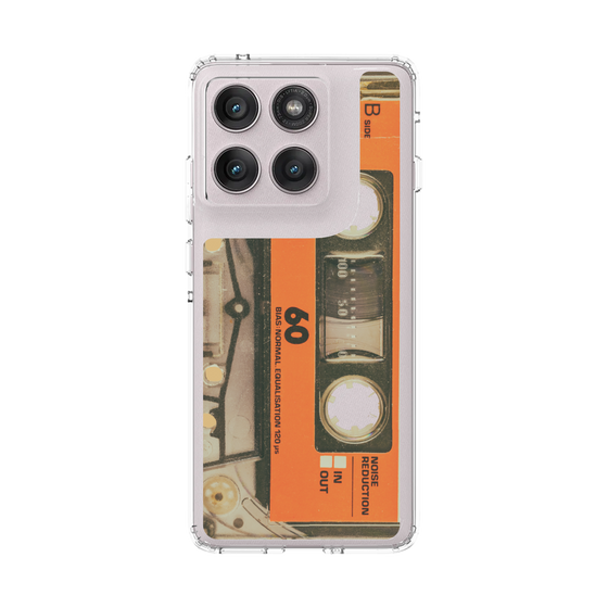 スリムプロテクションケース［ RETORO CASSETTE TAPE - Skeleton Orange ］