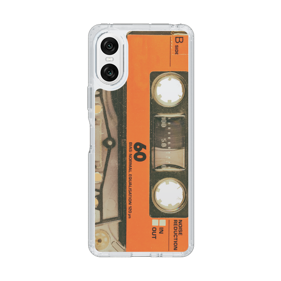 スリムプロテクションケース［ RETORO CASSETTE TAPE - Skeleton Orange ］