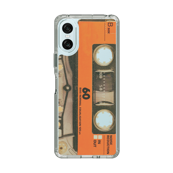 スリムプロテクションケース［ RETORO CASSETTE TAPE - Skeleton Orange ］