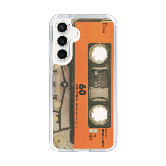 スリムプロテクションケース［ RETORO CASSETTE TAPE - Skeleton Orange ］