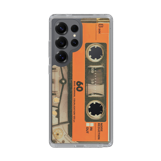 スリムプロテクションケース［ RETORO CASSETTE TAPE - Skeleton Orange ］