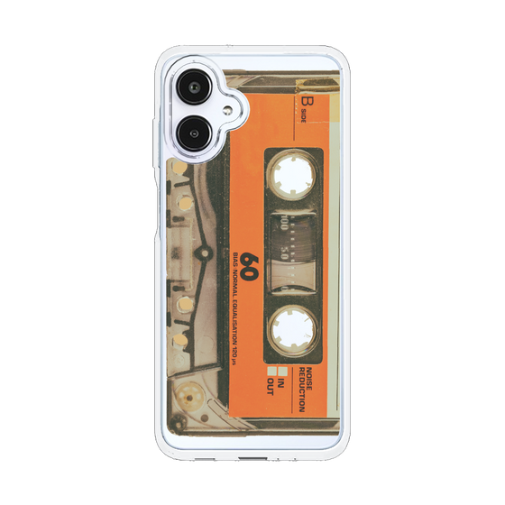 スリムプロテクションケース［ RETORO CASSETTE TAPE - Skeleton Orange ］